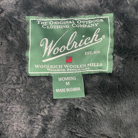 Woolrich Vest Women's Size Medium Wool Blend Faux Fur Plaid - Picture 10 of 14